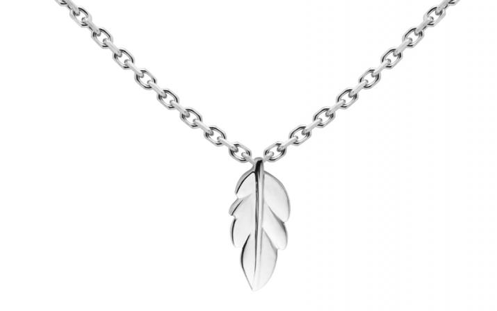 Collier chaîne Plume or blanc - Redline - 0++