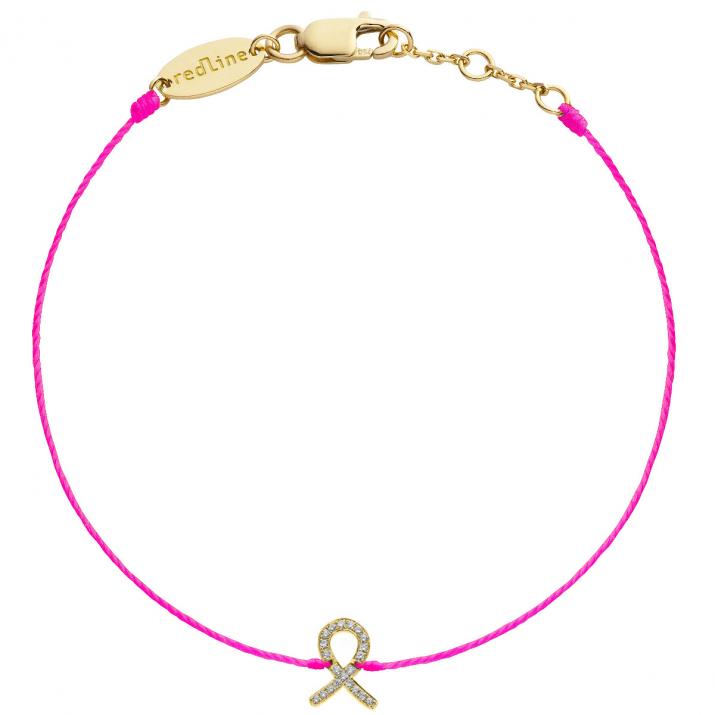 Bracelet Fil Pink Lovelink Pavé Or Jaune - Redline