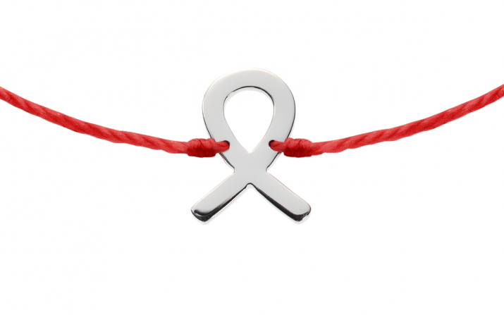 Bracelet fil rouge Sidaction argent - Redline - 0++