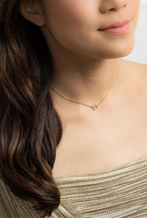 Collier chaîne serpent or jaune pavé diamants - Redline - 0++