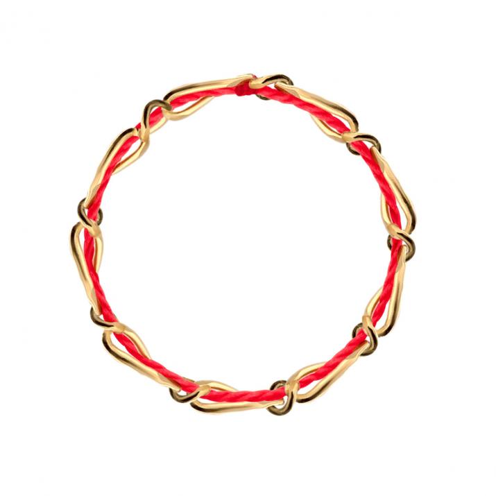 Bague entrelacet or jaune et fil - Redline - 0++