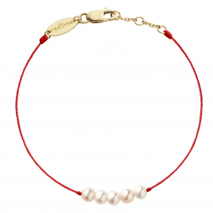 Bracelet fil avec perles fermoir en or jaune - Redline - 0++