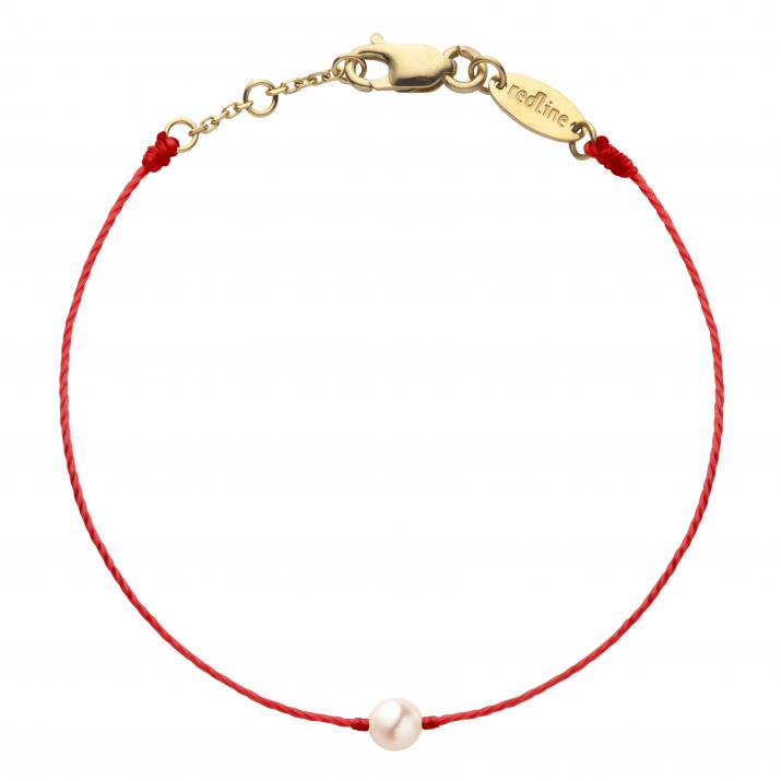 Bracelet enfant fil avec une perle de culture or jaune - Redline - 0++