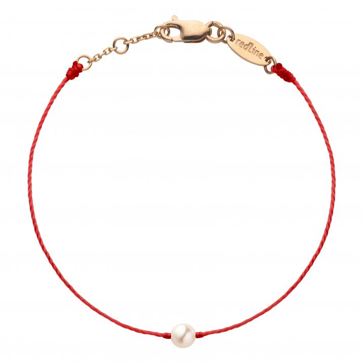 Bracelet enfant fil avec une perle de culture or rose - Redline - 0++