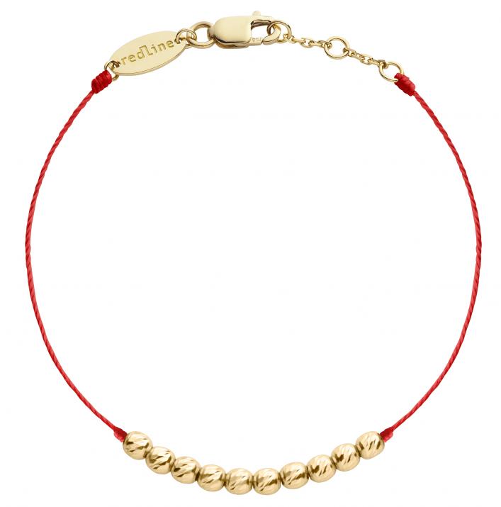 Bracelet fil avec boules martelées en or jaune - Redline