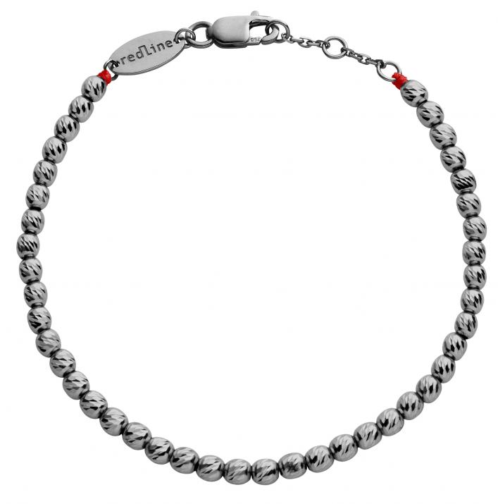 Bracelet fil avec boules martelées or noir - Redline