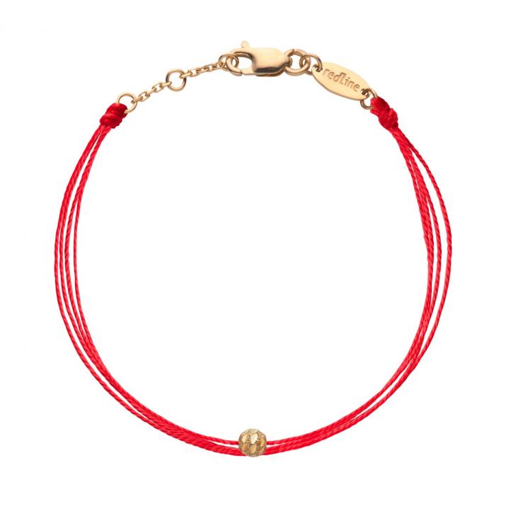 Bracelet enfant multifil avec une perle martelée or jaune - Redline