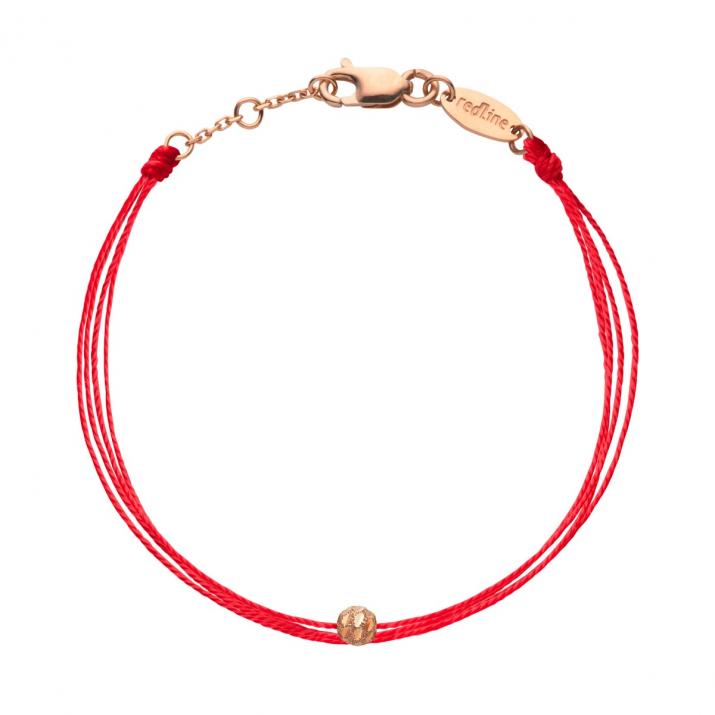 Bracelet enfant multifil avec une perle martelée or rose - Redline