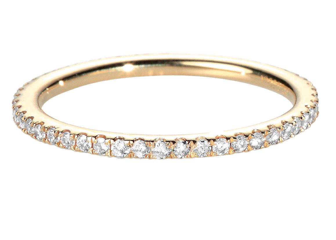 Redline Bijoux Si Joli Bague Jonc avec 0.346ct Diamant Rond en