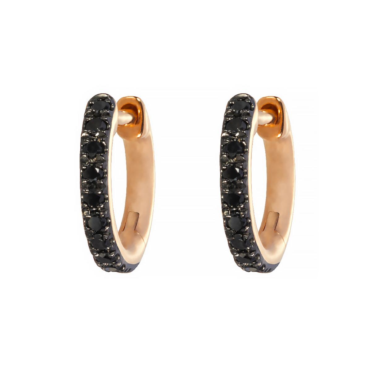 Boucles D'oreilles Pampille Or Strass Diamant Noir - Modèle Imposant 606, Occasion