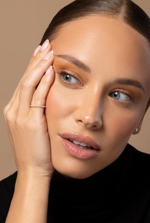 Bague jonc or jaune avec diamant blanc - Redline - 0++