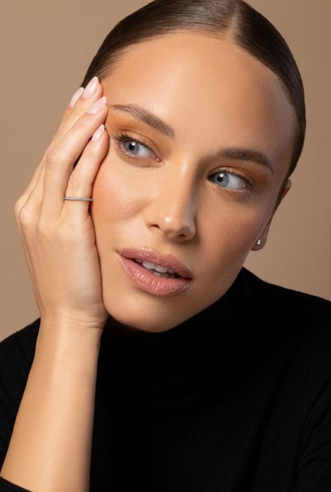 Bague jonc or noir avec diamant blanc - Redline - 0++