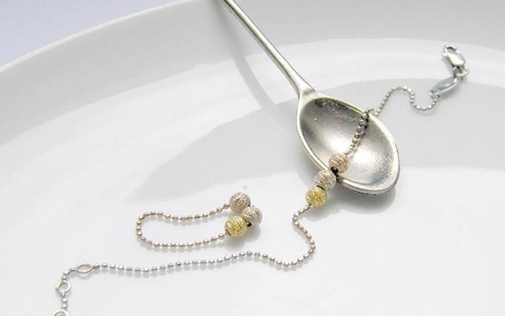 Chain Bracelet Sweety Three White Gold RedLine Jewelry - Redline - 0++