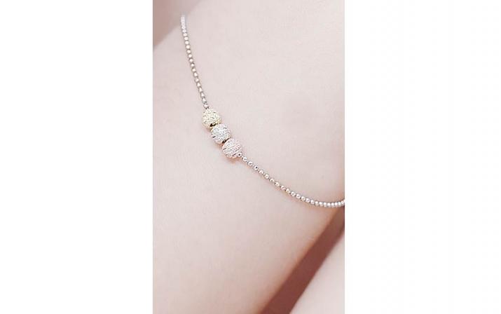 Chain Bracelet Sweety Three Yellow Gold RedLine Jewelry - Redline - 0++