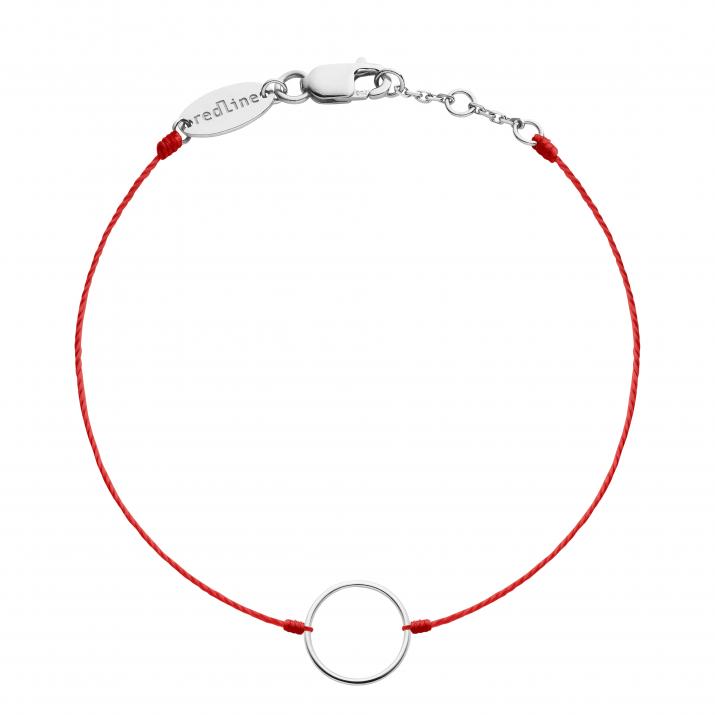 Bracelet fil petit cercle or blanc - Redline - 0++