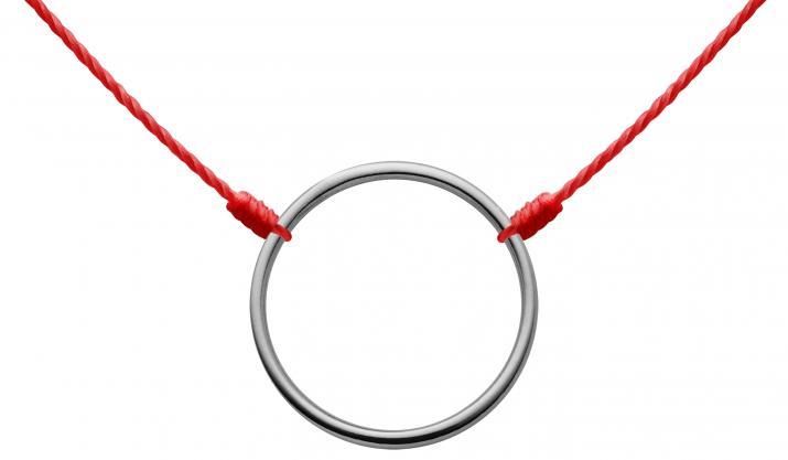 Collier fil cercle or noir - Redline