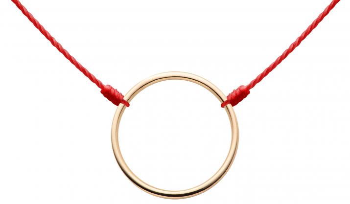 Collier fil cercle or rose - Redline