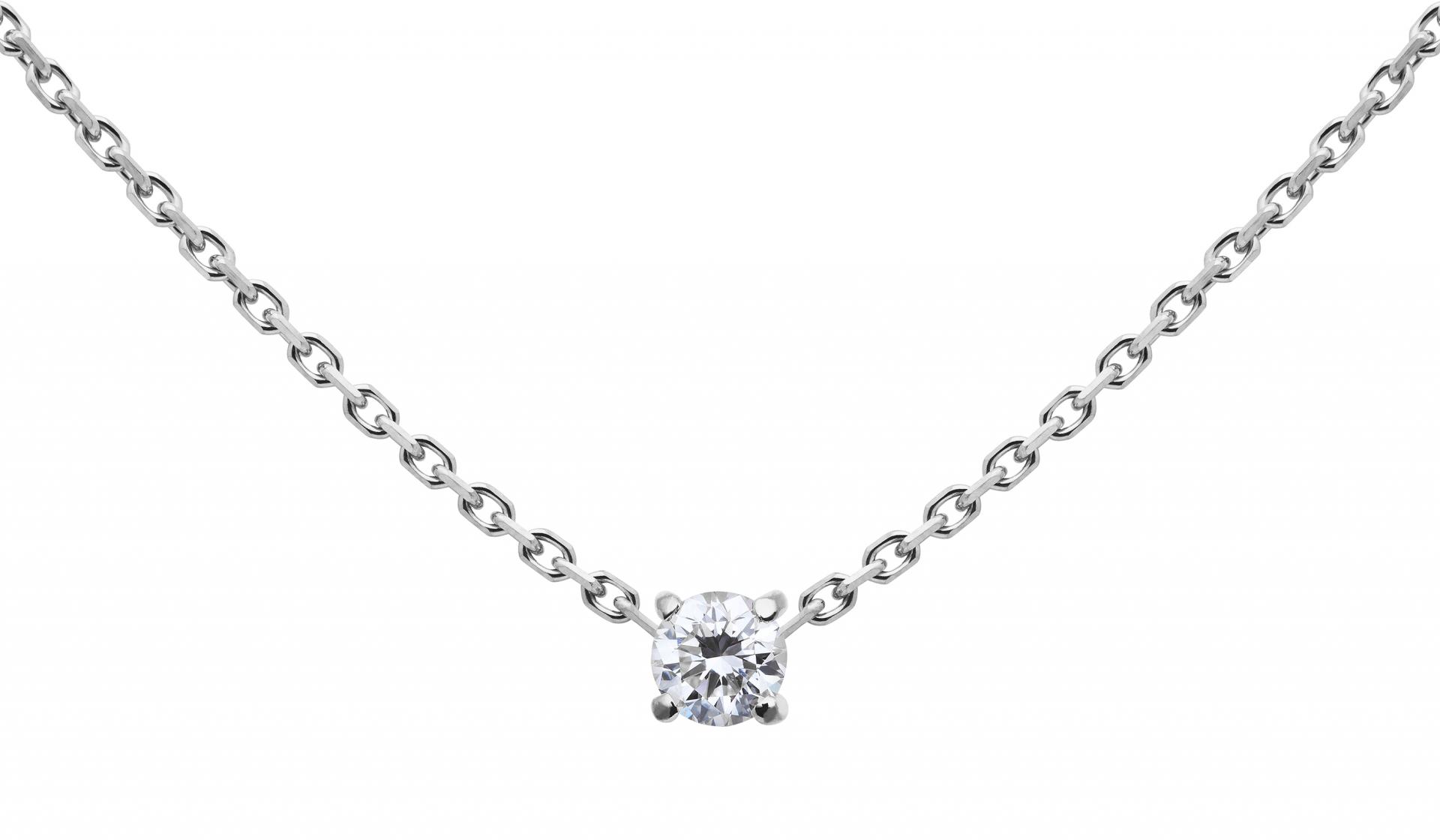 Collier avec solitaire diamant sales