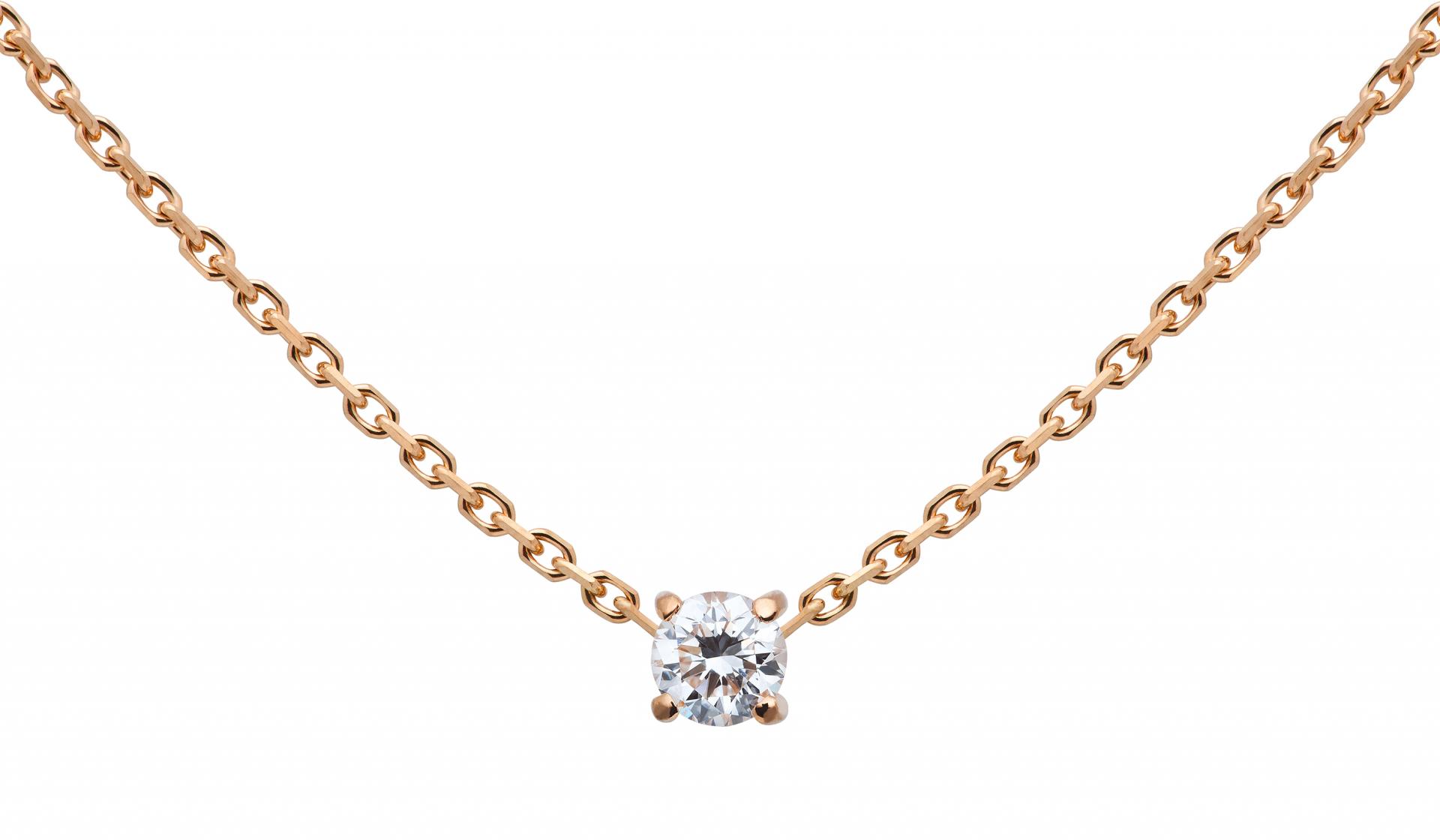 Collier or diamant solitaire clearance