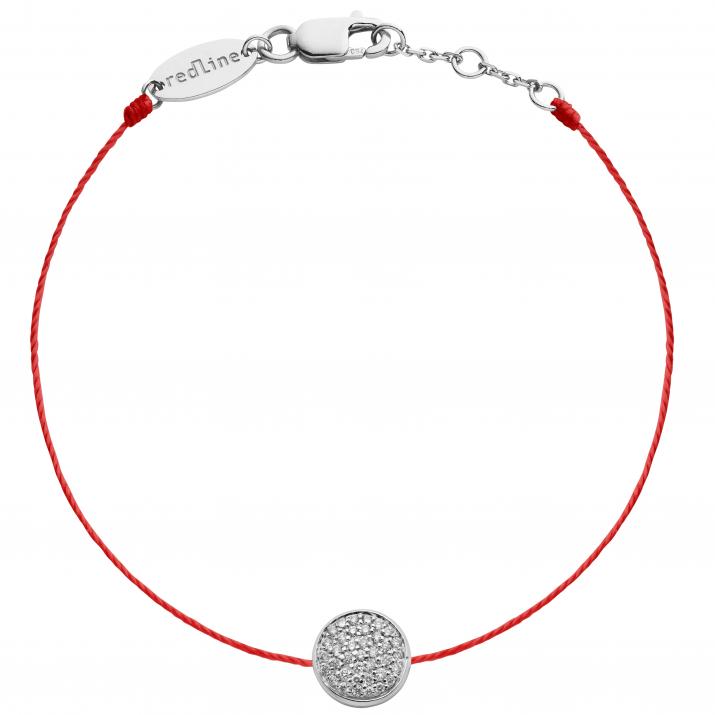 Bracelet fil mini full moon avec diamant or blanc - Redline