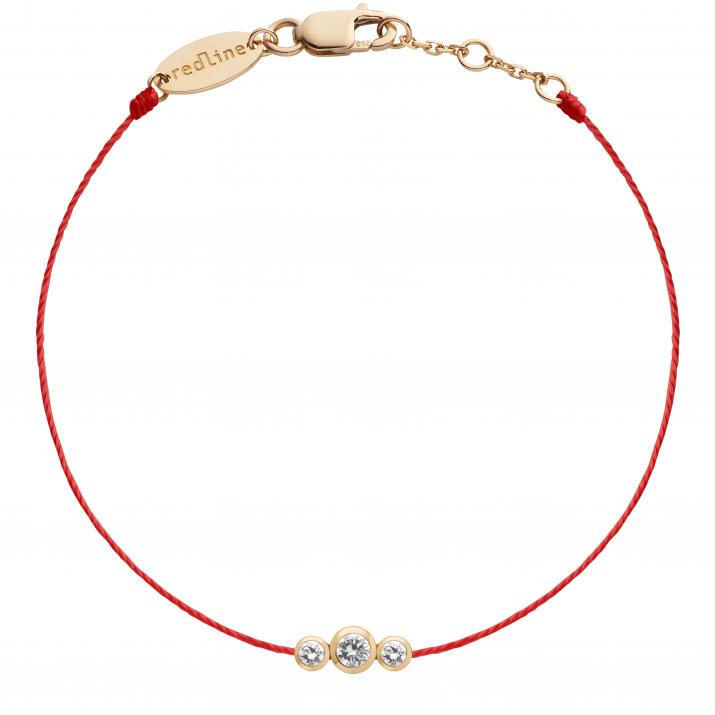 Bracelet fil avec diamant 0.20 carat en serti clos or rose - Redline - 0++