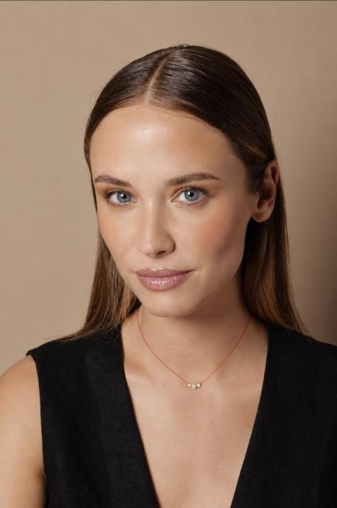 Collier fil avec diamant 0.20 carat en serti clos or jaune - Redline - 0++