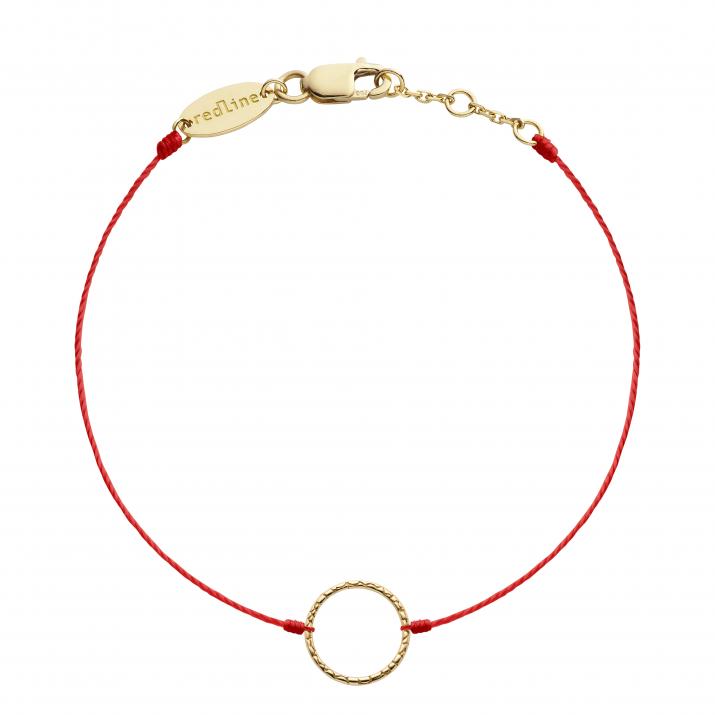 Bracelet fil cercle or jaune martelé - Redline - 0++