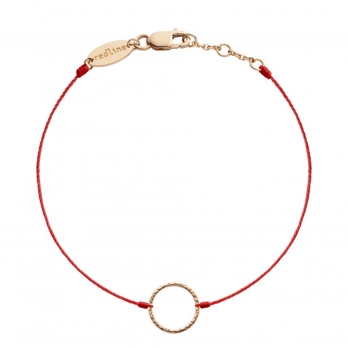 Bracelet fil cercle or rose martelé - Redline