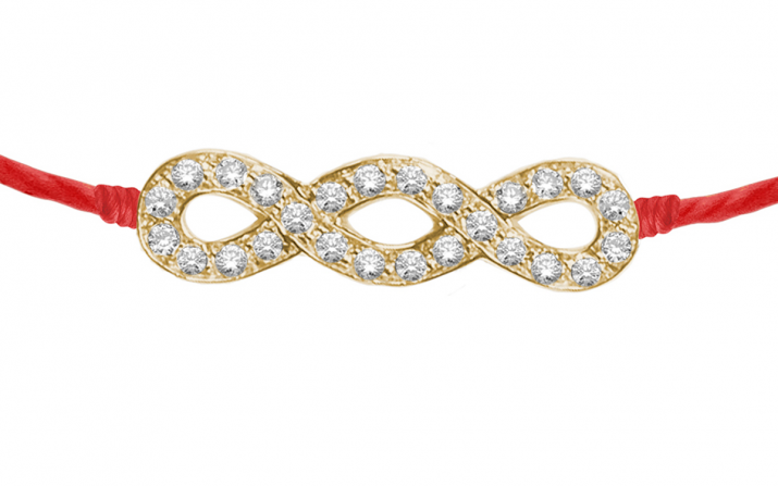 String Bracelet Trinity Yellow Gold RedLine Jewelry - Redline - 0++