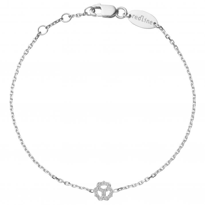 Chain Bracelet Pensée White Gold RedLine Jewelry - Redline - 0++