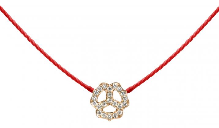 String Necklace Pensée Rose Gold RedLine Jewelry - Redline