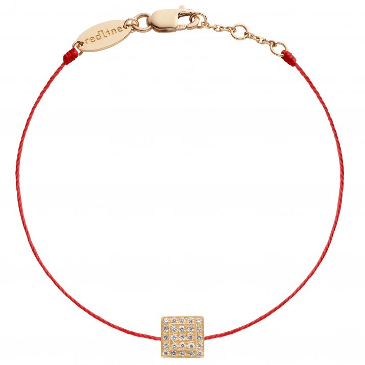 Bracelet fil avec 25 diamants or rose - Redline - 0++
