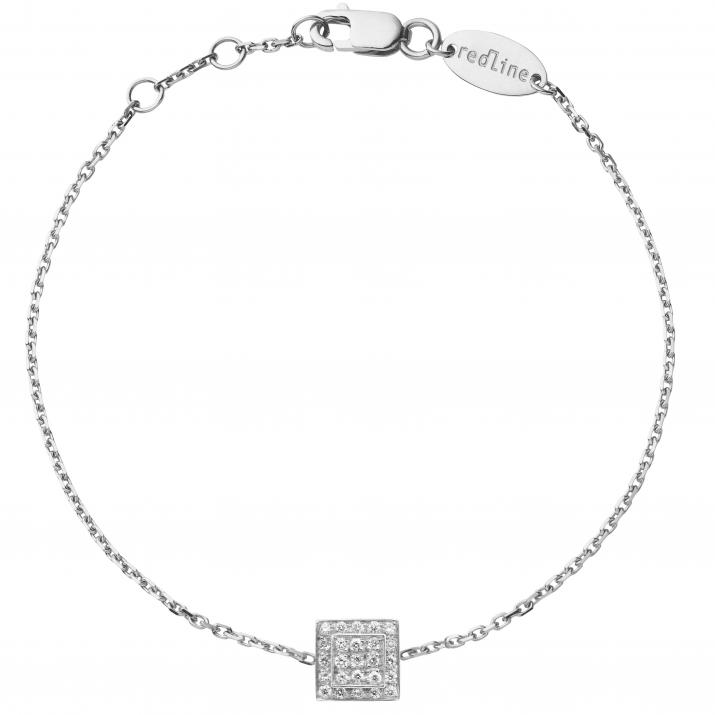 Bracelet chaîne avec 25 diamants or blanc - Redline