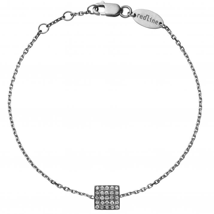 Bracelet chaîne avec 25 diamants or noir - Redline