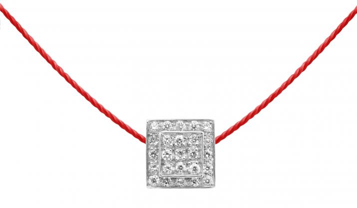 Collier fil avec 25 diamants or blanc - Redline
