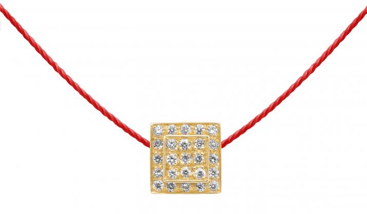 Collier fil avec 25 diamants or jaune - Redline