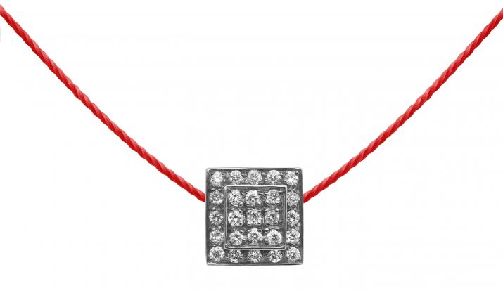 Collier fil avec 25 diamants or noir - Redline