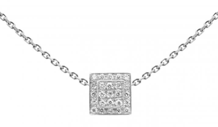 Collier chaîne avec 25 diamants or blanc - Redline