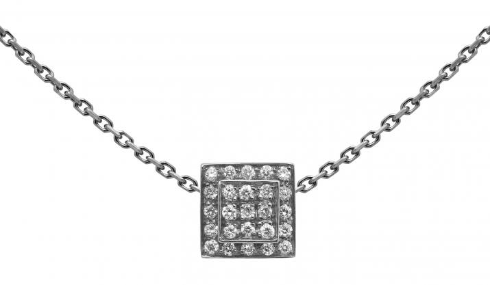Collier chaîne avec 25 diamants or noir - Redline