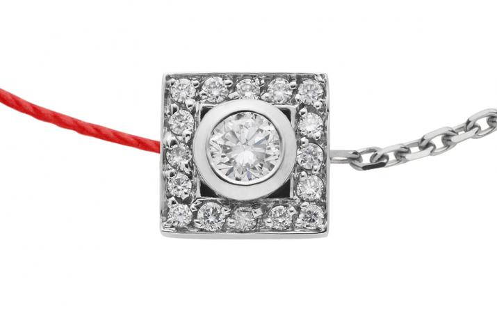 Bracelet fil et chaîne So VIP cube or blanc - Redline - 0++