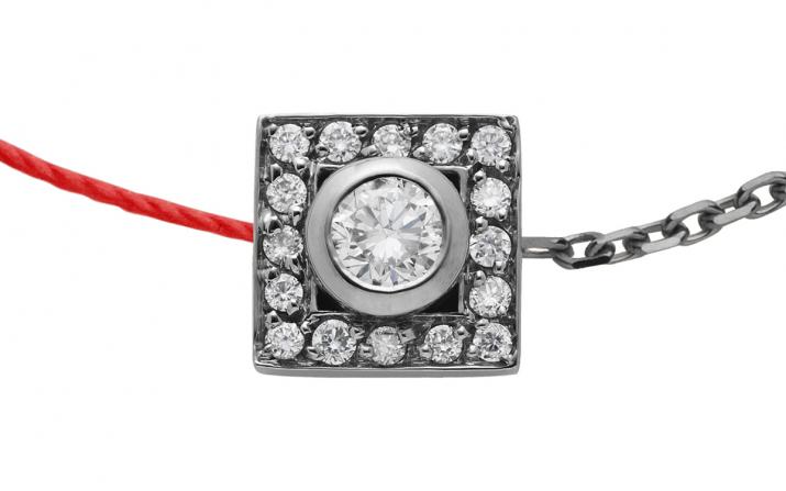 Bracelet fil et chaîne So VIP cube or noir - Redline - 0++