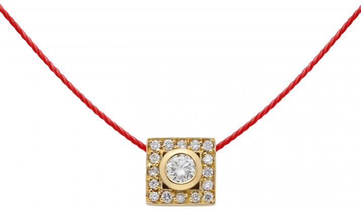 Collier fil So VIP cube or jaune - Redline
