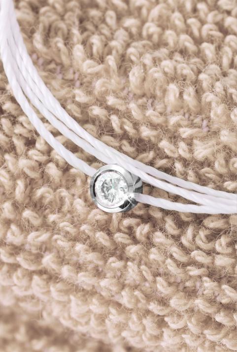 Bracelet fil avec diamant 0.10 carat en serti clos or noir - Redline - 0++