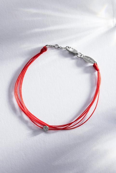 Bracelet multifil avec diamant 0.05 carat en serti invisible or blanc - Redline - 0++