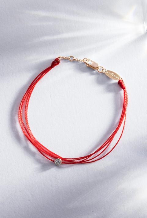 Bracelet multifil avec diamant 0.05 carat en serti invisible or rose - Redline - 0++