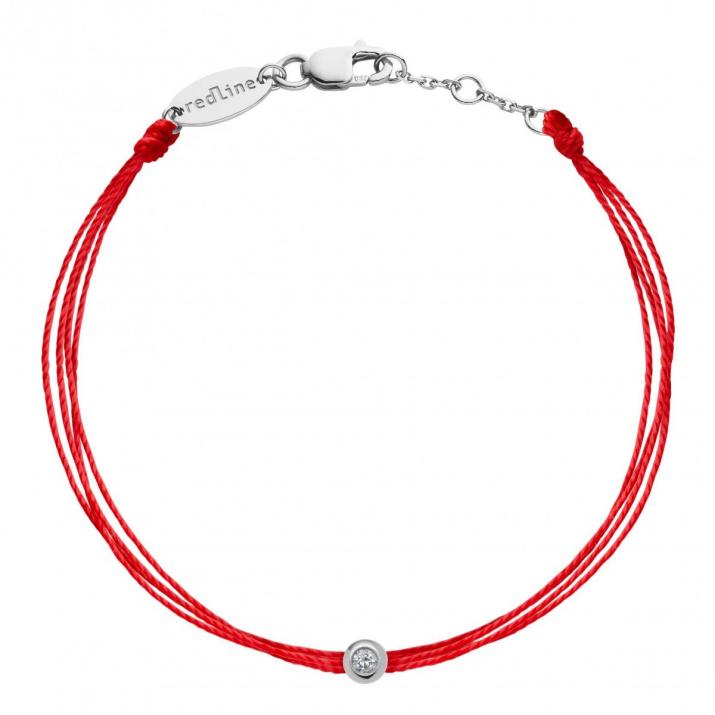 Bracelet multifil avec diamant 0.05 ct en serti clos or blanc - Redline