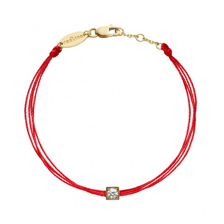 Bracelet multifil avec diamant 0.10 carat en serti carré or jaune - Redline - 0++