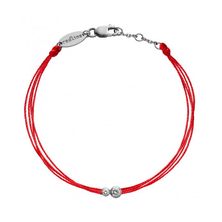 Bracelet multifil avec diamant 0.15 carat en serti clos or noir - Redline - 0++