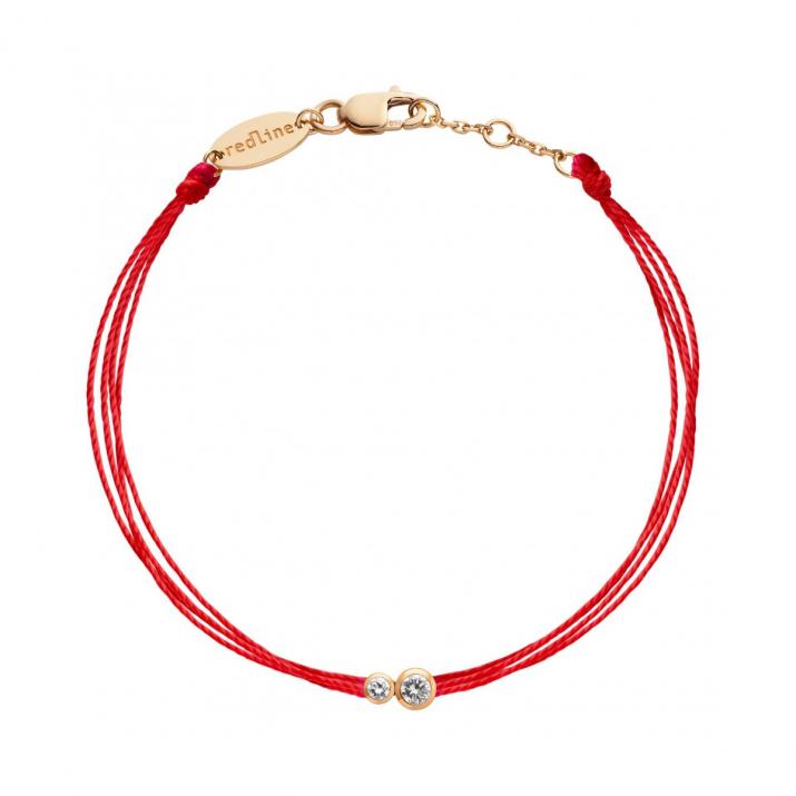 Bracelet multifil avec diamant 0.15 carat en serti clos or rose - Redline - 0++