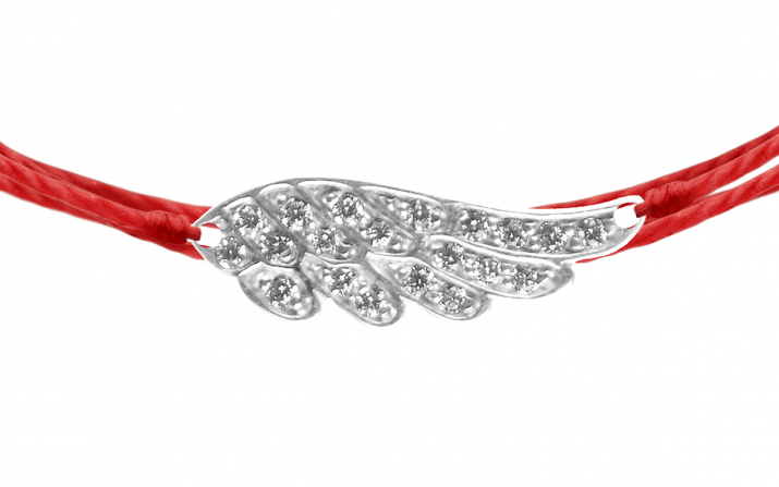 Bracelet multifil aile or blanc pavé diamants - Redline - 0++